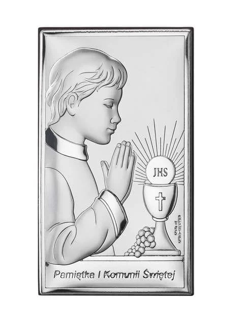 Obrazek komunijny z grawerem - chłopiec v33
