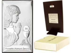 Obrazek komunijny z grawerem - dziewczynka v34 9x15 cm