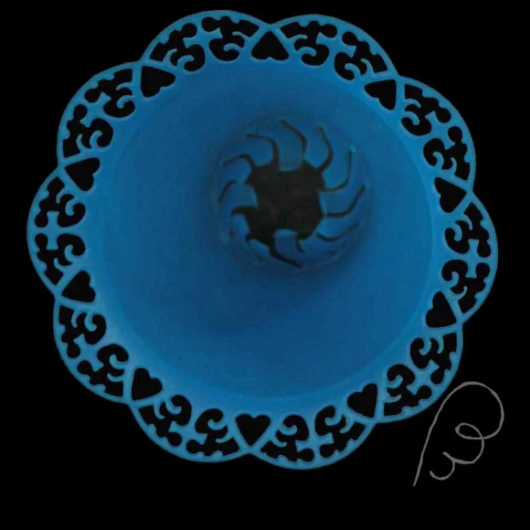 Osłonka na świecę, lampion niebieski