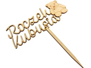 Topper na Roczek z imieniem - miś