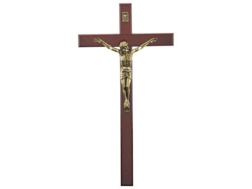 Krzyż wiszący drewniany 27 cm