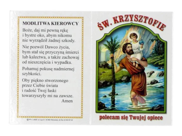 Św. Krzysztof - broszurka składana