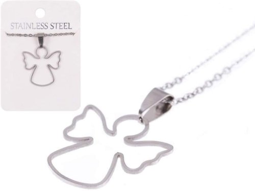 Naszyjnik z Aniołkiem obwódka - stal nierdzewna