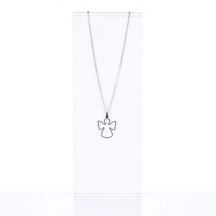 Naszyjnik z Aniołkiem obwódka - stal nierdzewna