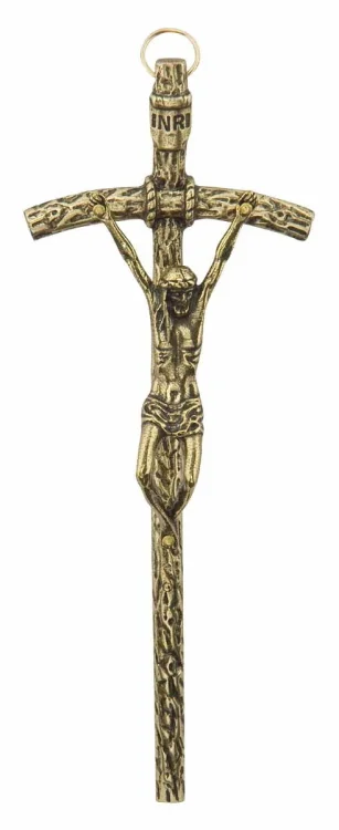 Krzyżyk papieski mos 10 cm