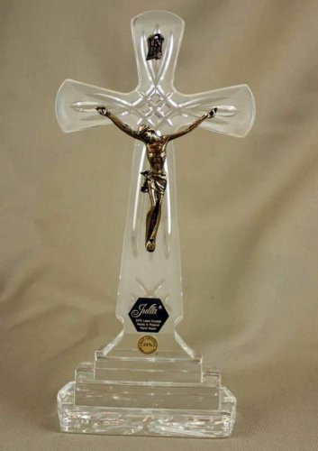 Krzyż stojący kryształ 23 cm