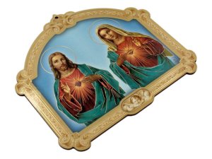 Serce Maryi / Serce Jezusa obrazek deska