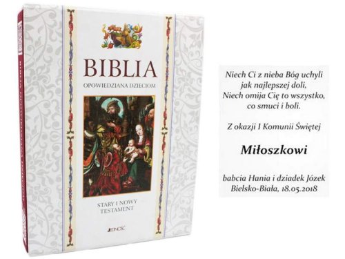 Duża Biblia w etui z grawerem