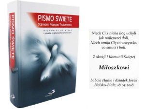 Pismo Święte ST I NT twarda oprawa + grawer