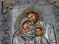 Święta Rodzina ikona srebrzono-złocona