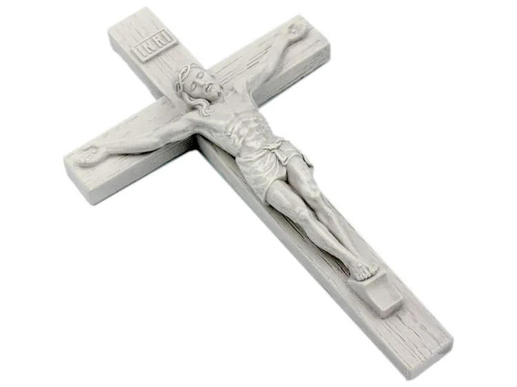 Krzyż gipsowy 18 cm - szary