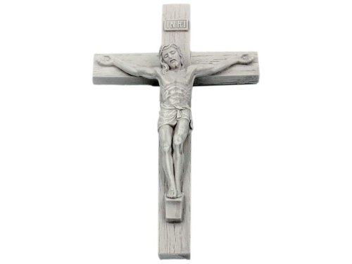 Krzyż gipsowy 18 cm - szary