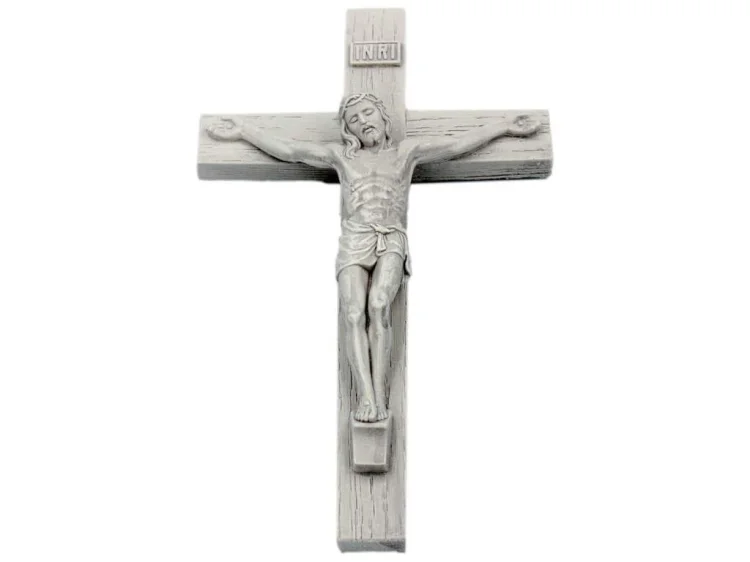 Krzyż gipsowy 18 cm - szary