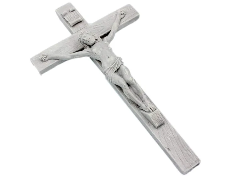 Krzyż gipsowy 24,5 cm - szary