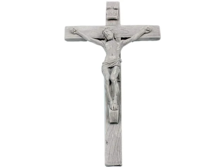 Krzyż gipsowy 24,5 cm - szary