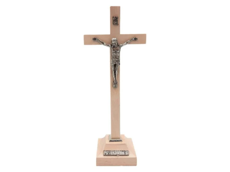 Krzyż stojący drewniany JUT 23 cm j