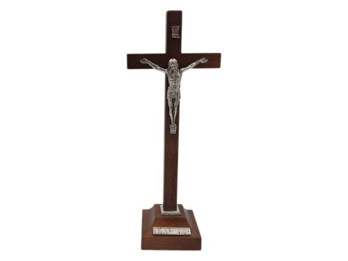 Krzyż stojący drewniany JUT 23 cm ciemny