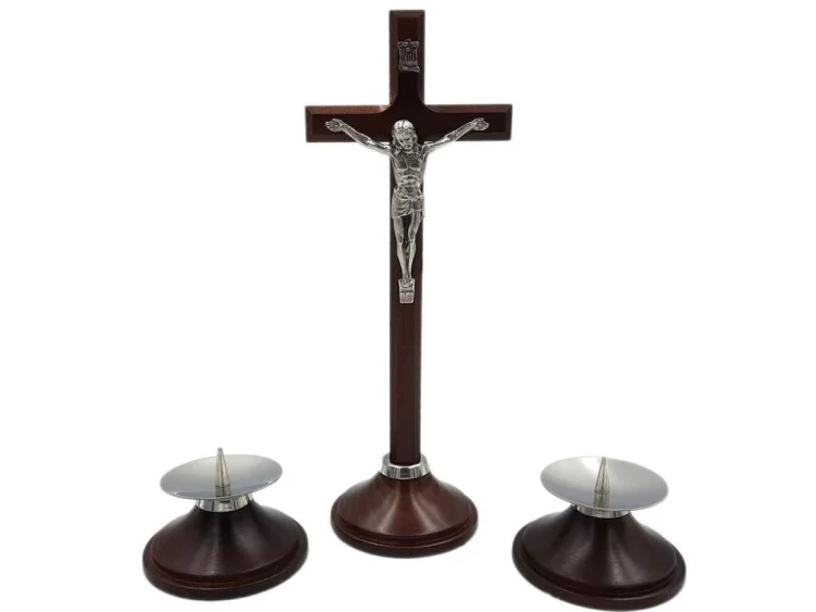 Komplet kolędowy drewniany 22 cm ciemny