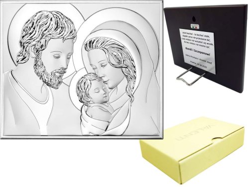 Święta Rodzina srebrzona 15 x 12 cm