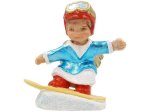 Aniołek na snowboardzie figurka