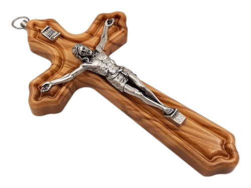 Krzyż wiszący drewno oliwne 15 cm