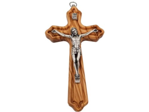 Krzyż wiszący drewno oliwne 15 cm