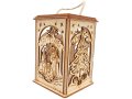 Lampion roratni - drewaniany nutural