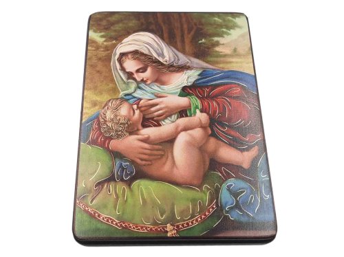 Matka Boska Karmiąca Ikona - 16 x 12 cm