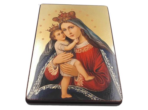 Ikona Eleusa MB z Dzieciątkiem - 16 x 12 cm