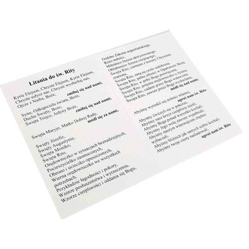 Litania do św. Rity z Cascii - broszurka