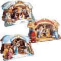 Przestrzenne szopki bożonarodzeniowe + koperta - 3 szt.