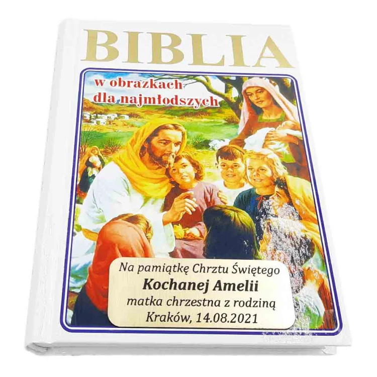Biblia w obrazkach z grawerowaną dedykacją