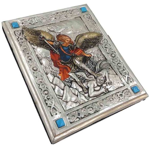 Michał Archanioł ikona srebrzono złocona (koszulka)