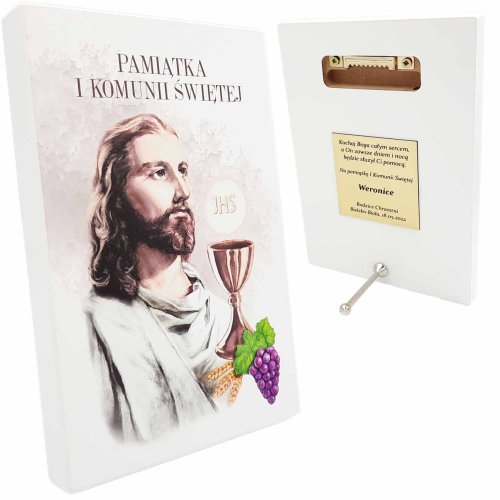 Pamiątka I Komunii Świętej - obraz z Jezusem