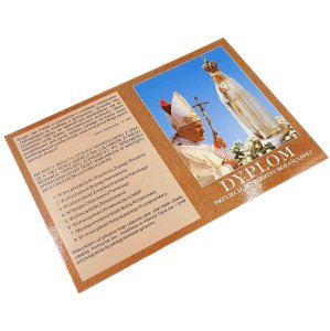 Dyplom przyjęcia do Rodziny Różańcowej