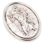 Plakietka ze św. Krzysztofem - metalowa