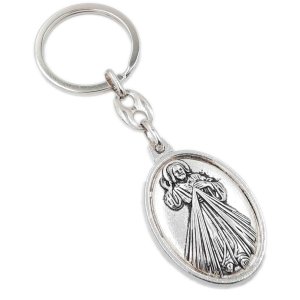Brelok z Jezusem Miłosiernym - metalowy