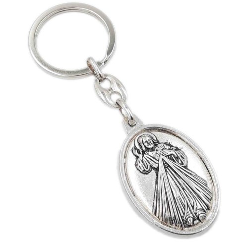 Brelok z Jezusem Miłosiernym - metalowy