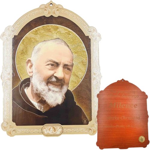 Św. Ojciec Pio - obrazek z dedykacją