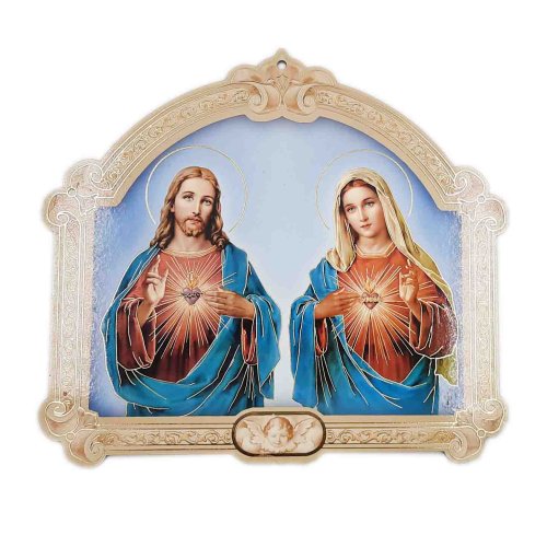 Serce Jezusa - Serce Matki Bożej - obrazek z dedykacją