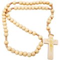 Różaniec drewniany na sznurku - jasny