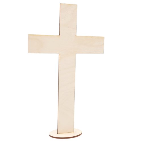 Krzyż ze sklejki - stojący - 25 cm