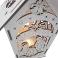 Lampion roratni - drewniany biały