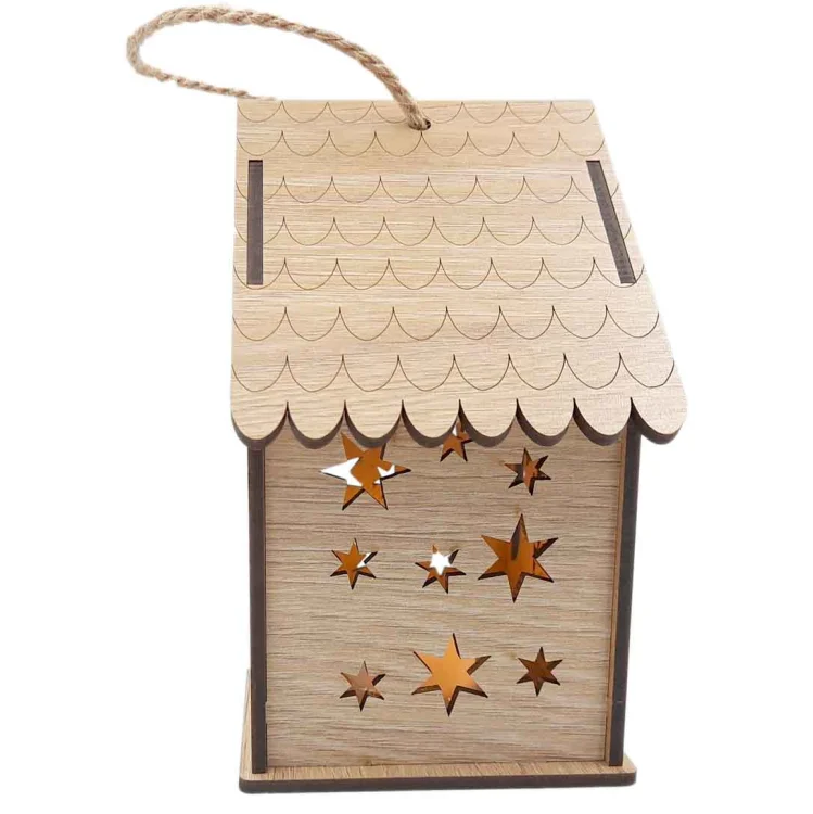 Lampion roratni - LED - brązowy