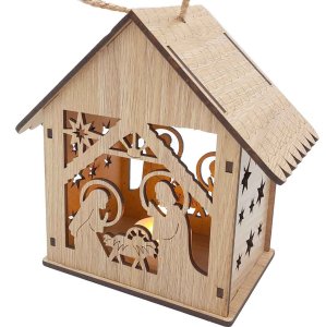 Lampion roratni - LED - brązowy