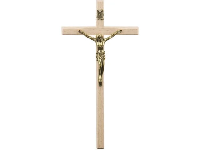 Krzyż wiszący drewniany 19,5 cm - jasny