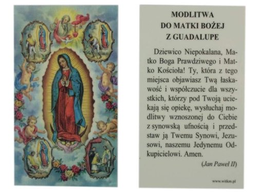 Matka Boska z Guadalupe - obrazek laminowany
