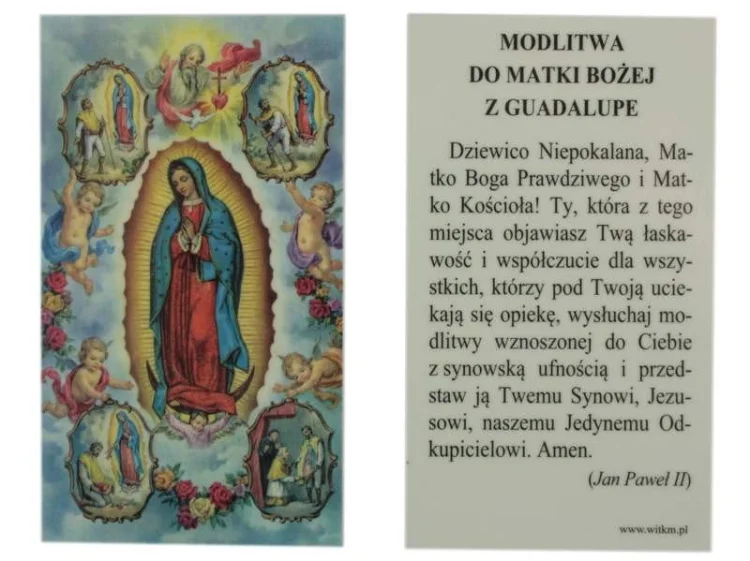Matka Boska z Guadalupe - obrazek laminowany
