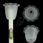 Osłonka na świecę, lampion biały