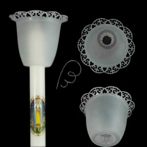 Osłonka na świecę, lampion biały